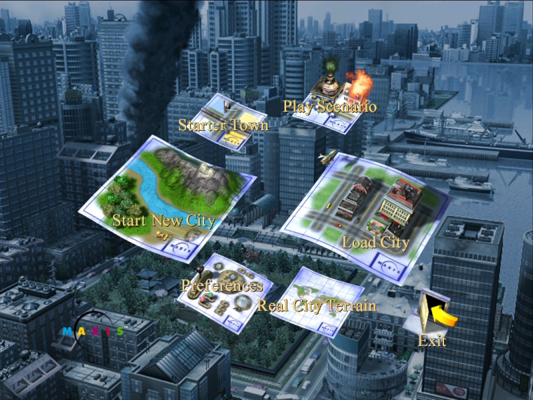 Simcity 3000 Main Menu