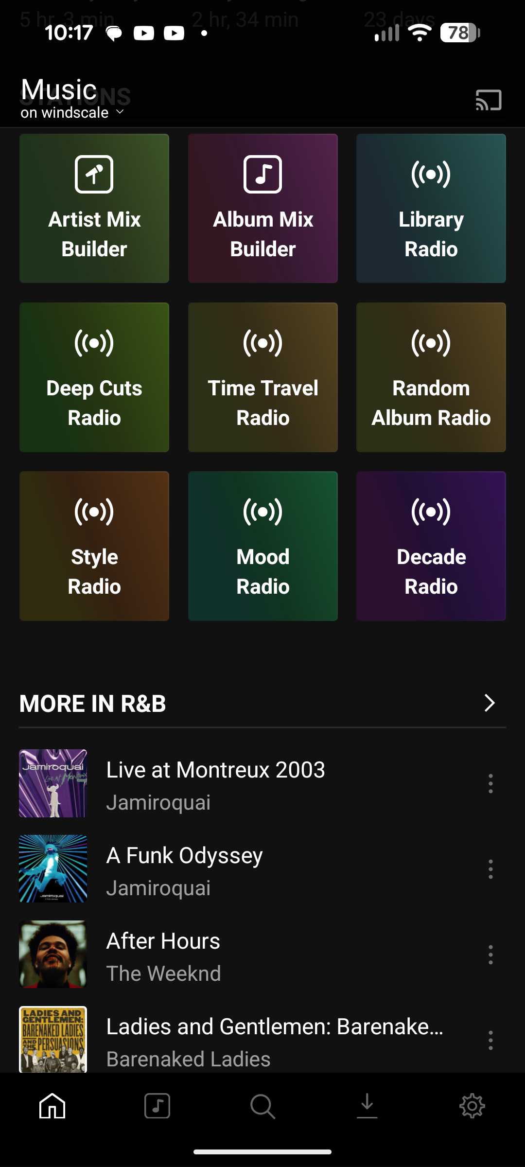 Another screenshot of the main PlexAmp interface